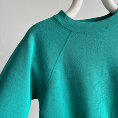 1980s Blank Teal Raglan