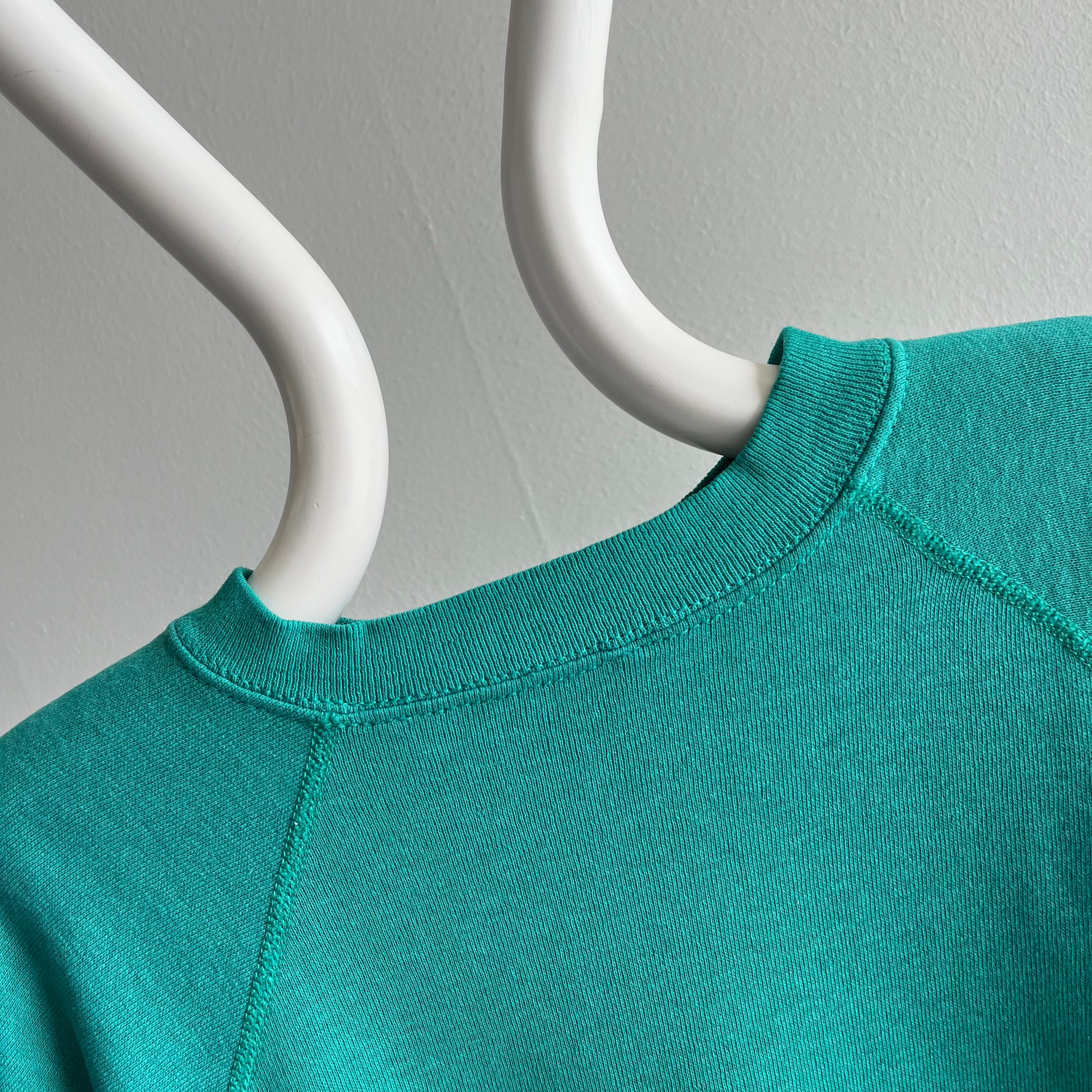 1980s Blank Teal Raglan