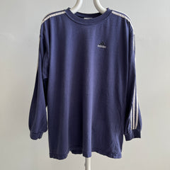 1990s Adidas Beat Up Long Sleeve Cotton T-Shirt - Made in Mexico