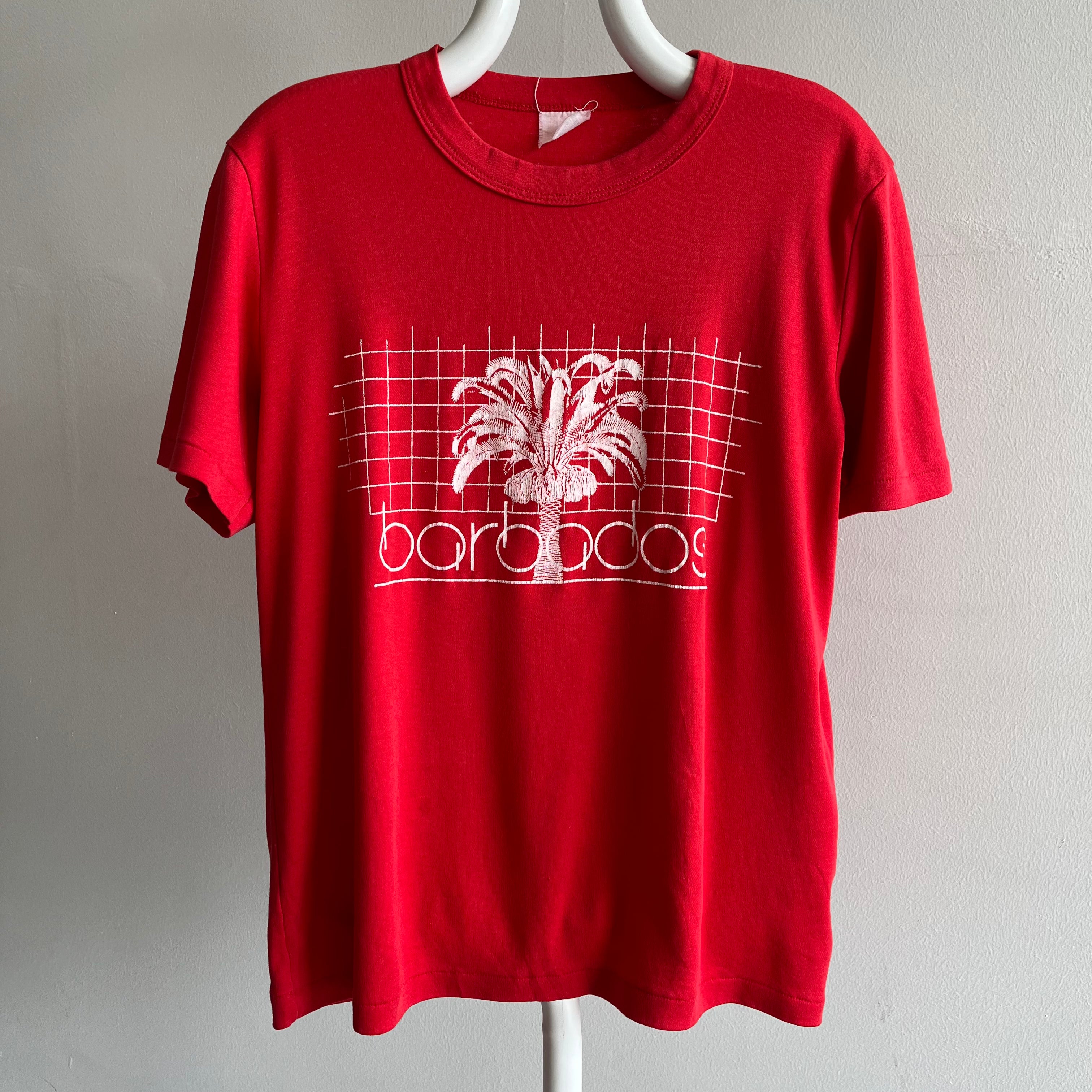 T-shirt Touristique de la Barbade des années 1980
