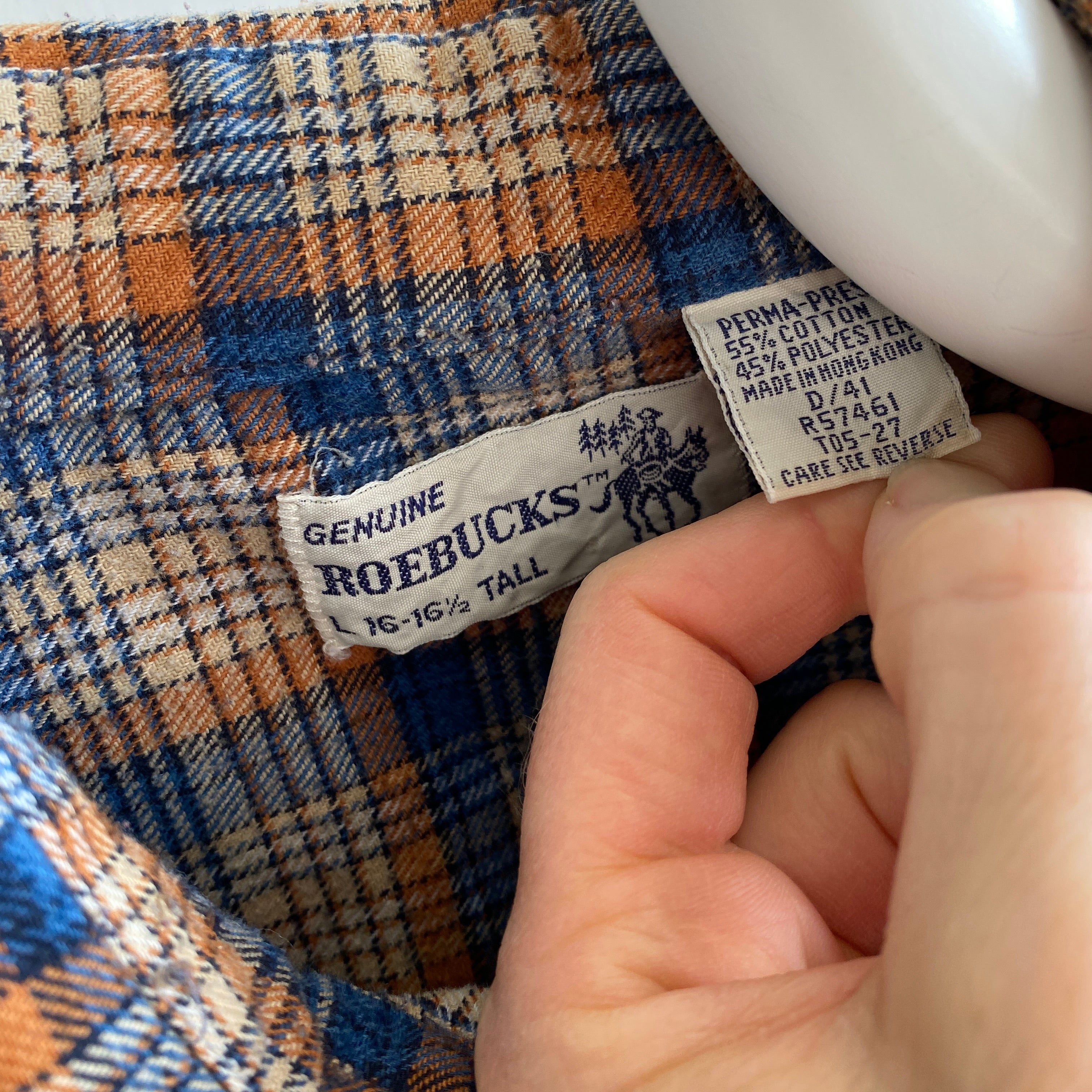 1970/80s Roebucks Lightweight Cotton Blend Flannel