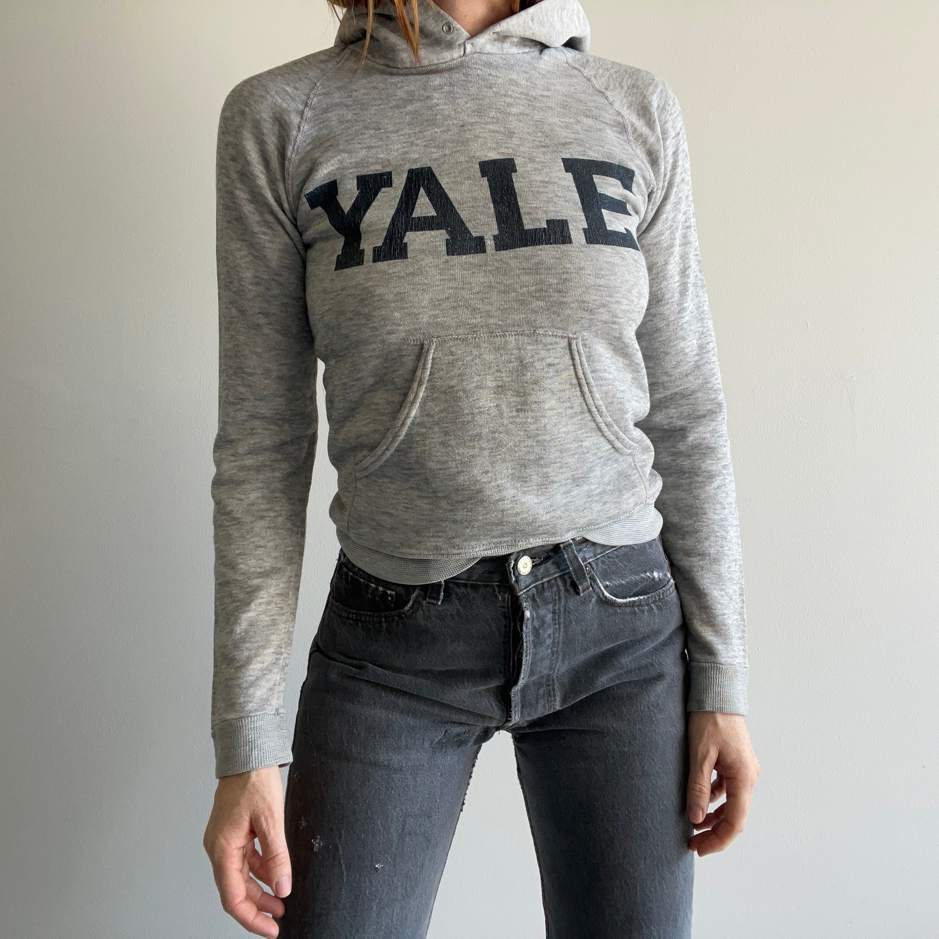 Sweat à capuche Yale des années 1980 - Enfants L/Adulte XS