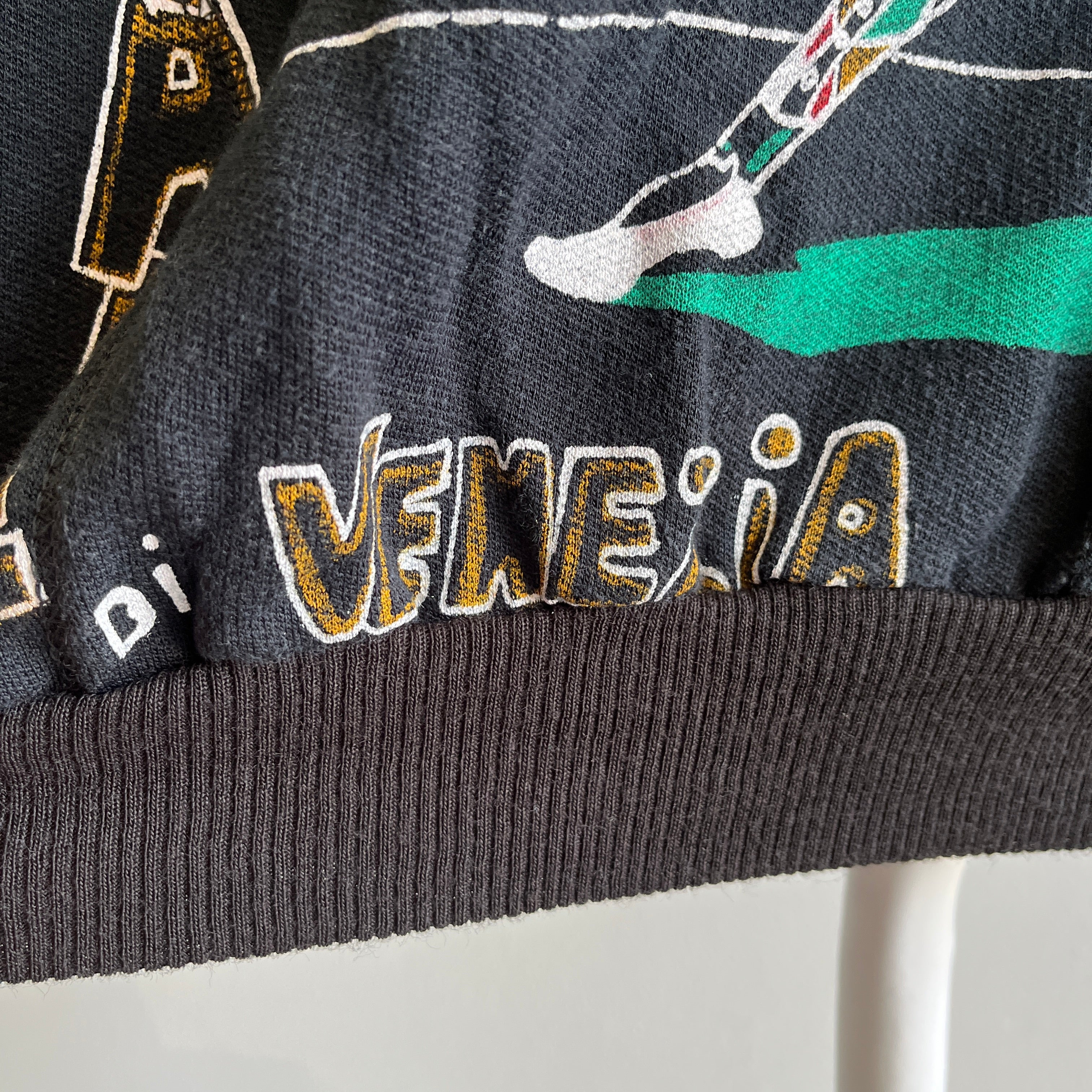 années 1980 ? Carnevale Di Venezia Sweat-shirt Bizarre vraiment cool avec poches