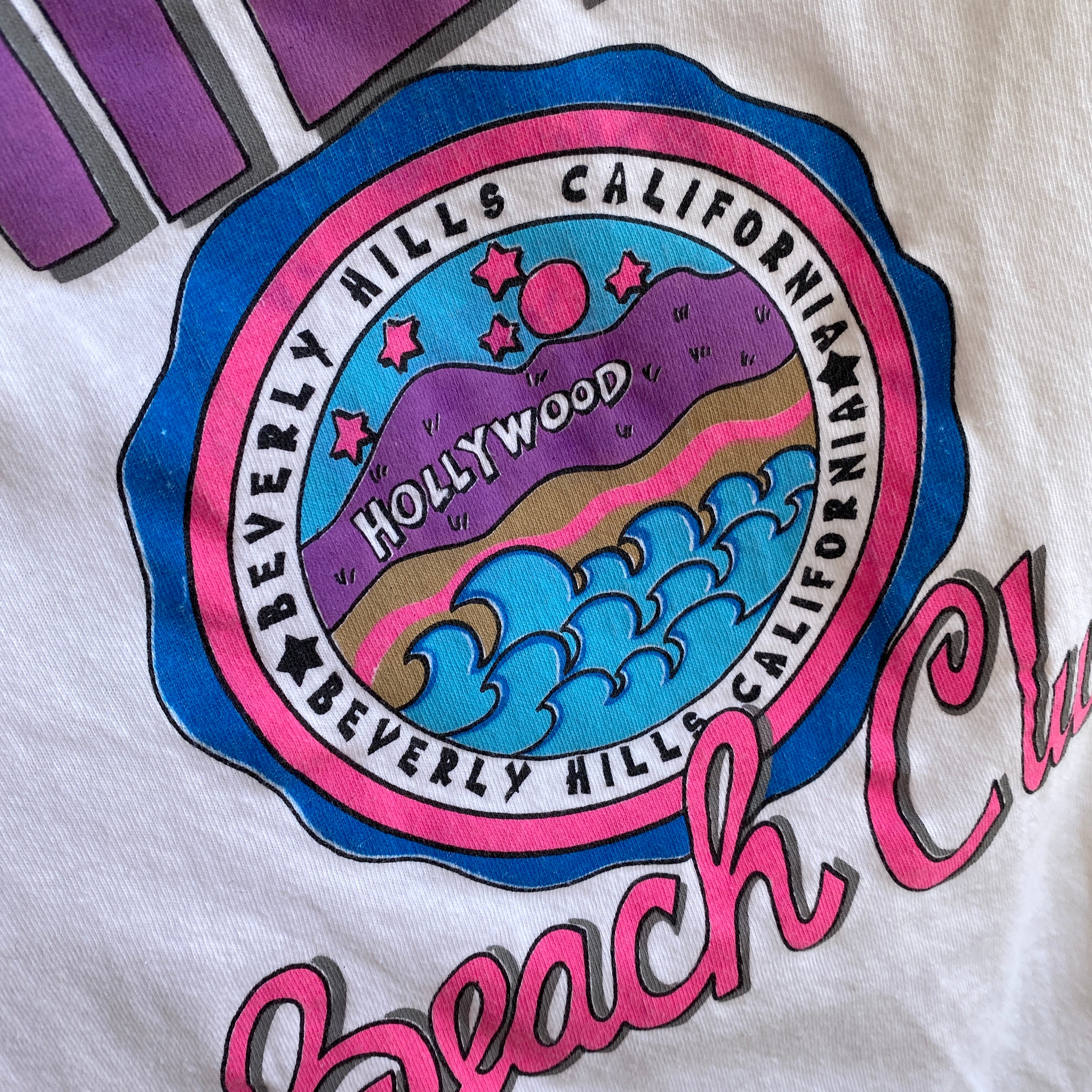 T-shirt OSFMANY Beverly Hills Beach Club des années 1990