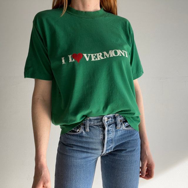 T-shirt J'AIME LE VERMONT des années 1980