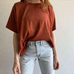 1980/90s Boxy Rusty Blank T-Shirt - Fabriqué au Canada