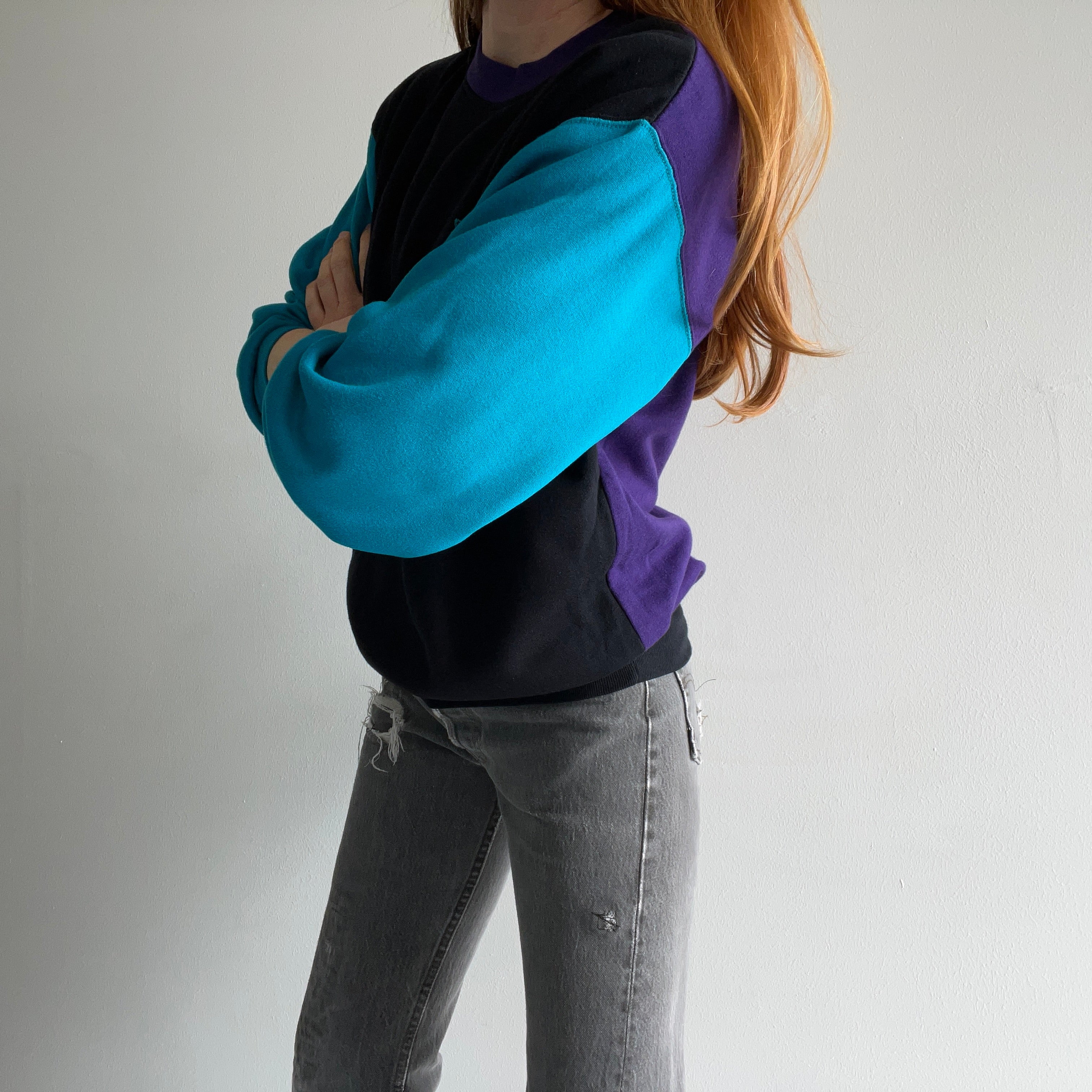 1990s Spaulding Color Block Sweatshirt