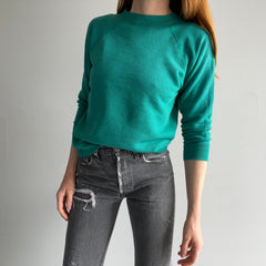 1980s Blank Teal Raglan