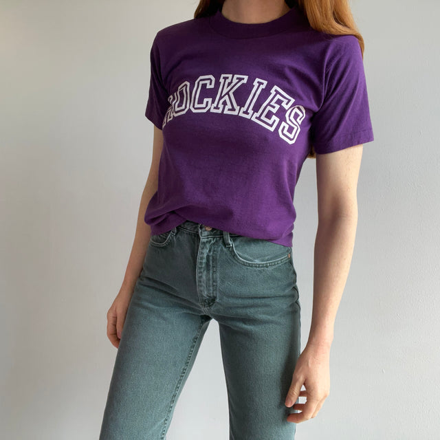 T-shirt Rockies des années 1980 avec le n ° 6 à l'arrière