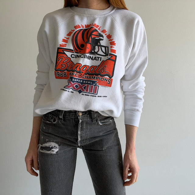 1988 Cincinnati Bengals AFC Champions Super Bowl XXIII Sweatshirt - HELLO!