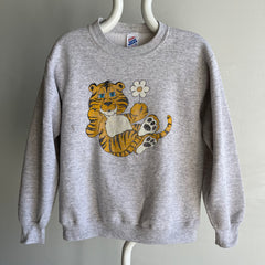 1980s Tiger Holding a Daisy Sweatshirt
