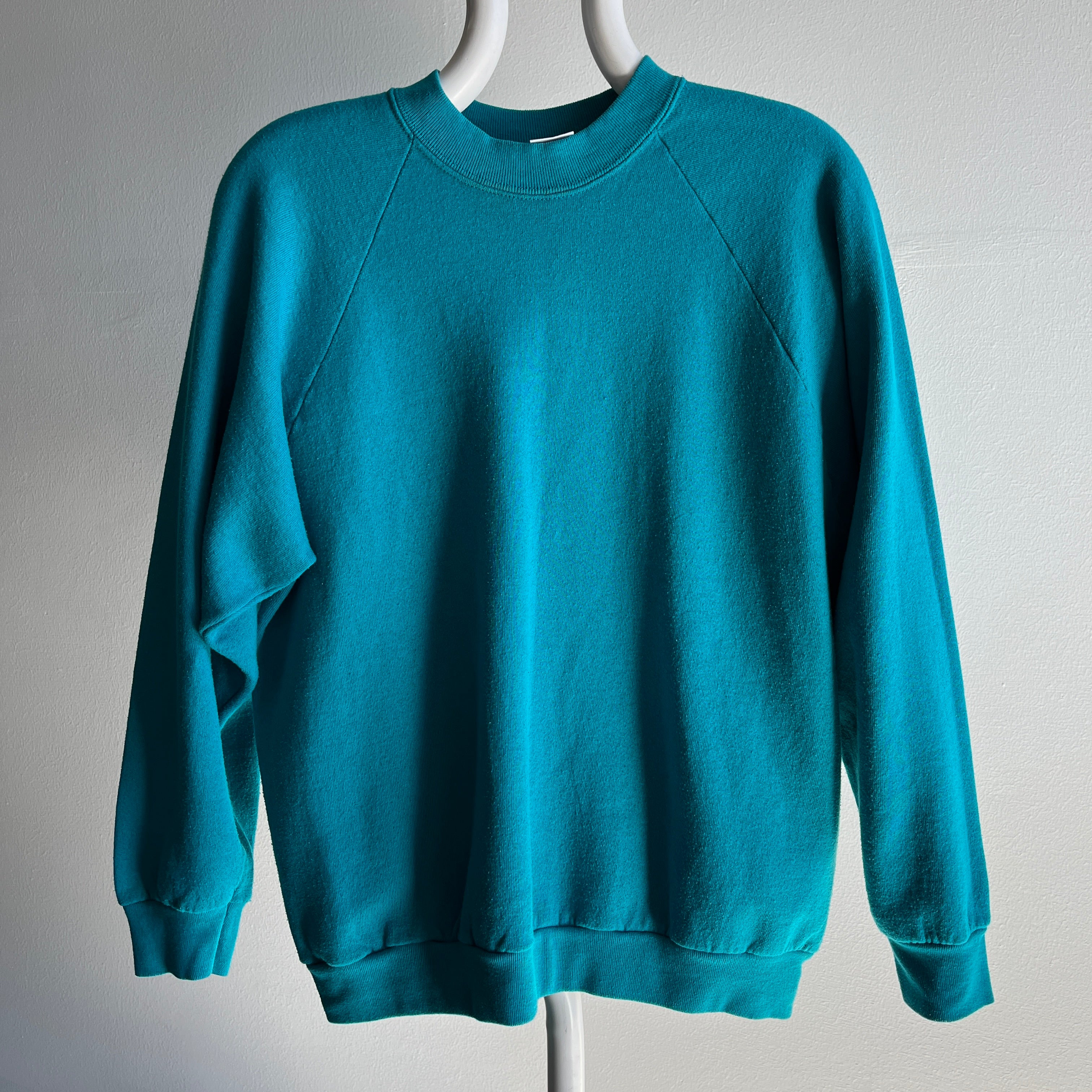 1980s Teal FOTL Casuals Ladies USA Made Sweatshirt