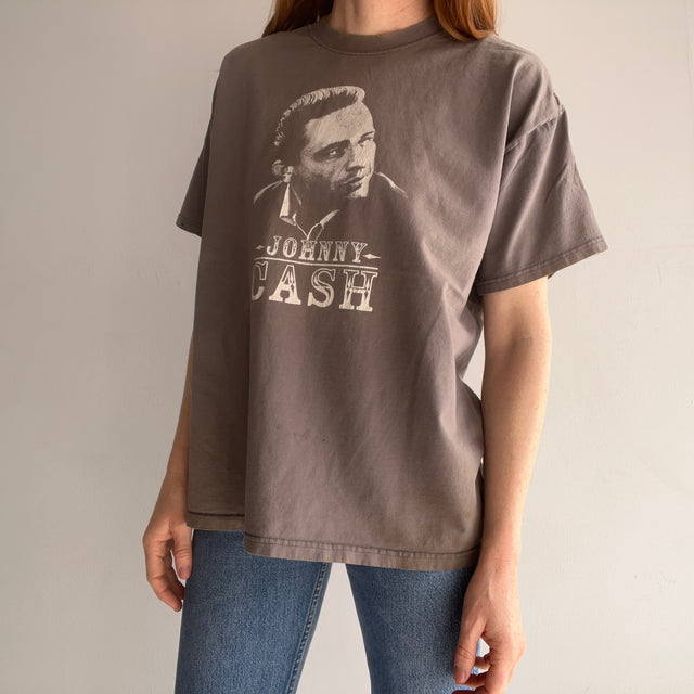 T-shirt Johnny Cash des années 1990/2000 parfaitement battu à double point - WOAH