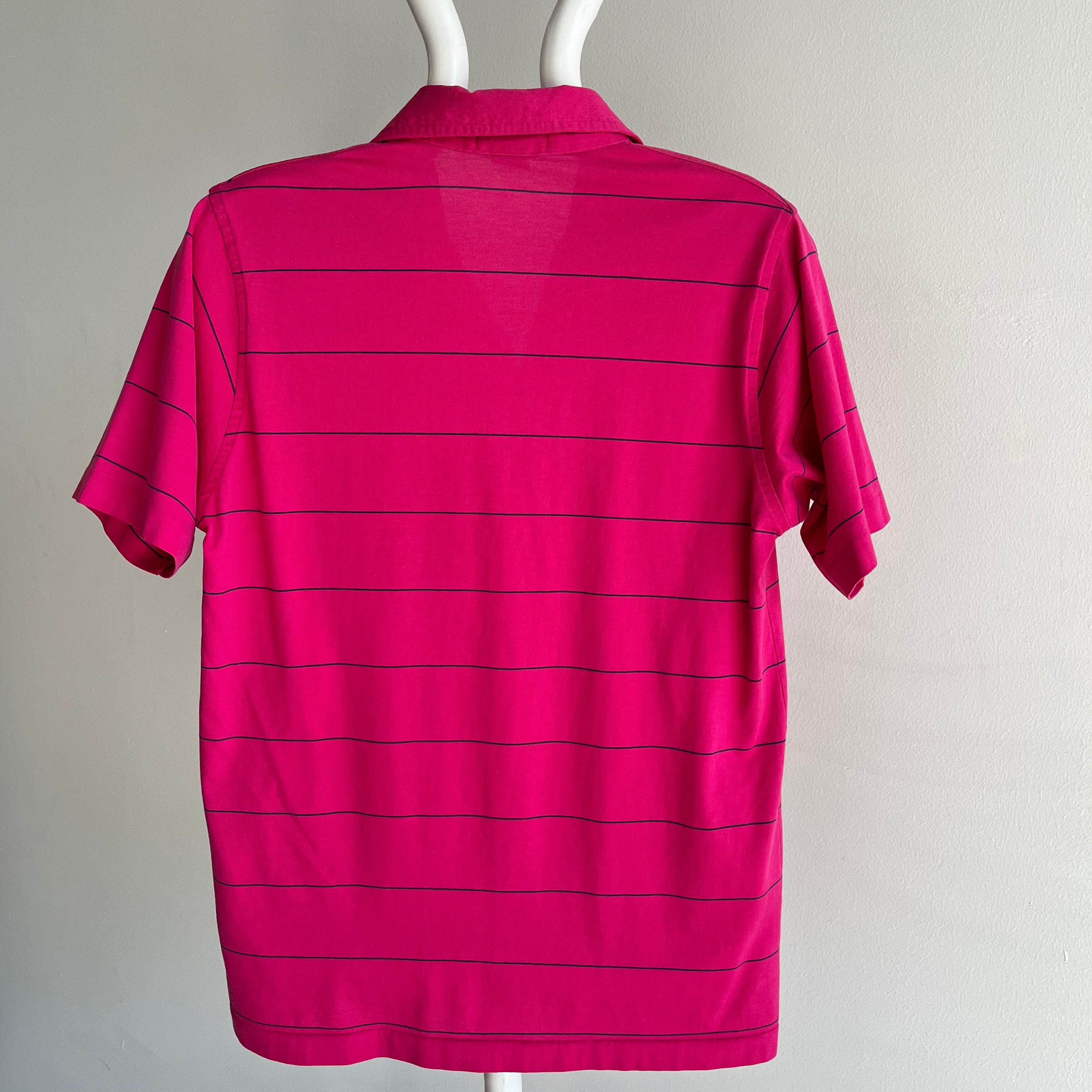 T-shirt à rayures LL Bean des années 1980 - Fabriqué aux États-Unis