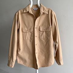 1980s Five Brothers Light Camel Cotton Chamois Shirt