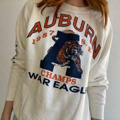 1987 Paper Thin Auburn Champs Shredded, Tattered and Torn Graphic Sweatshirt