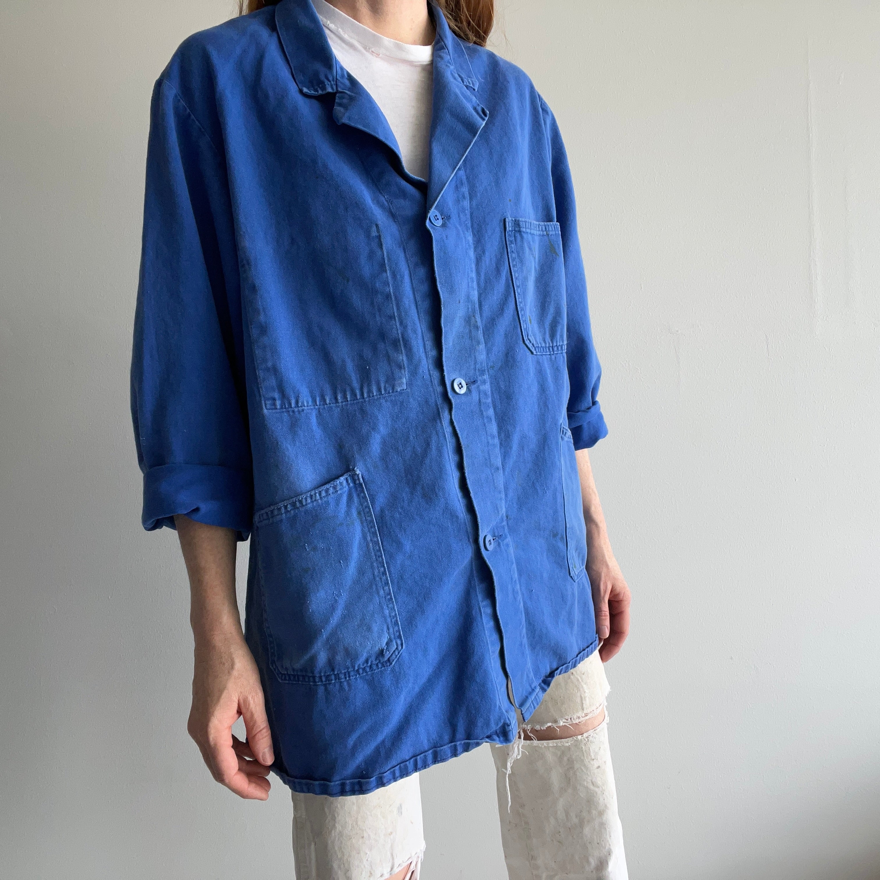 1970/80s French Painters Chore Coat