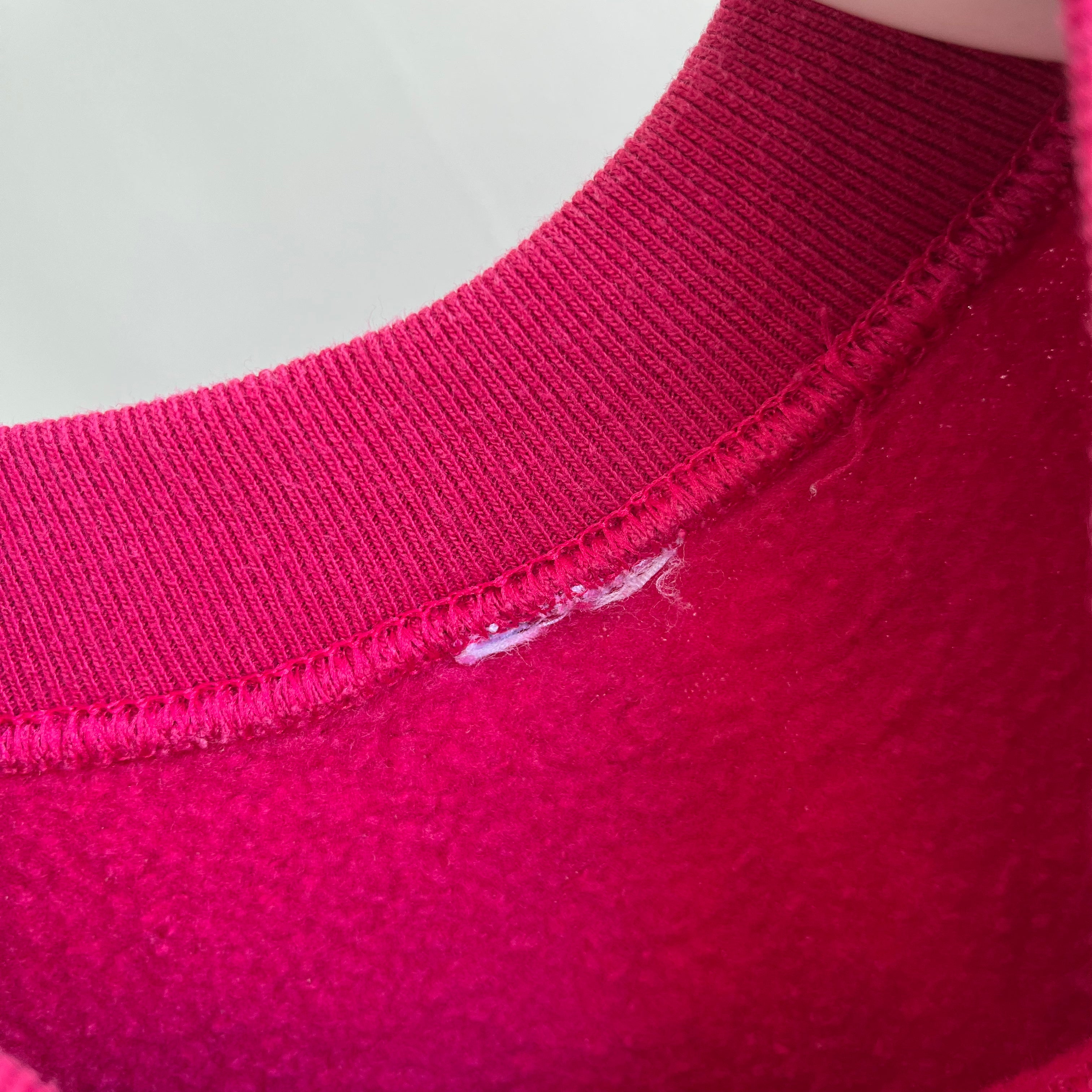 1980s Medium Weight Magenta Pink Blank Raglan