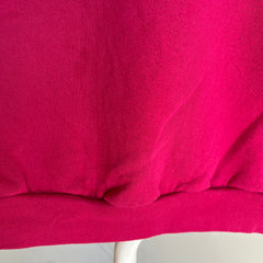 Raglan vierge rose magenta de poids moyen des années 1980