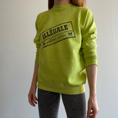 1989 Illegale Alyssa Ashley Fragrance Sweat-shirt publicitaire vert citron