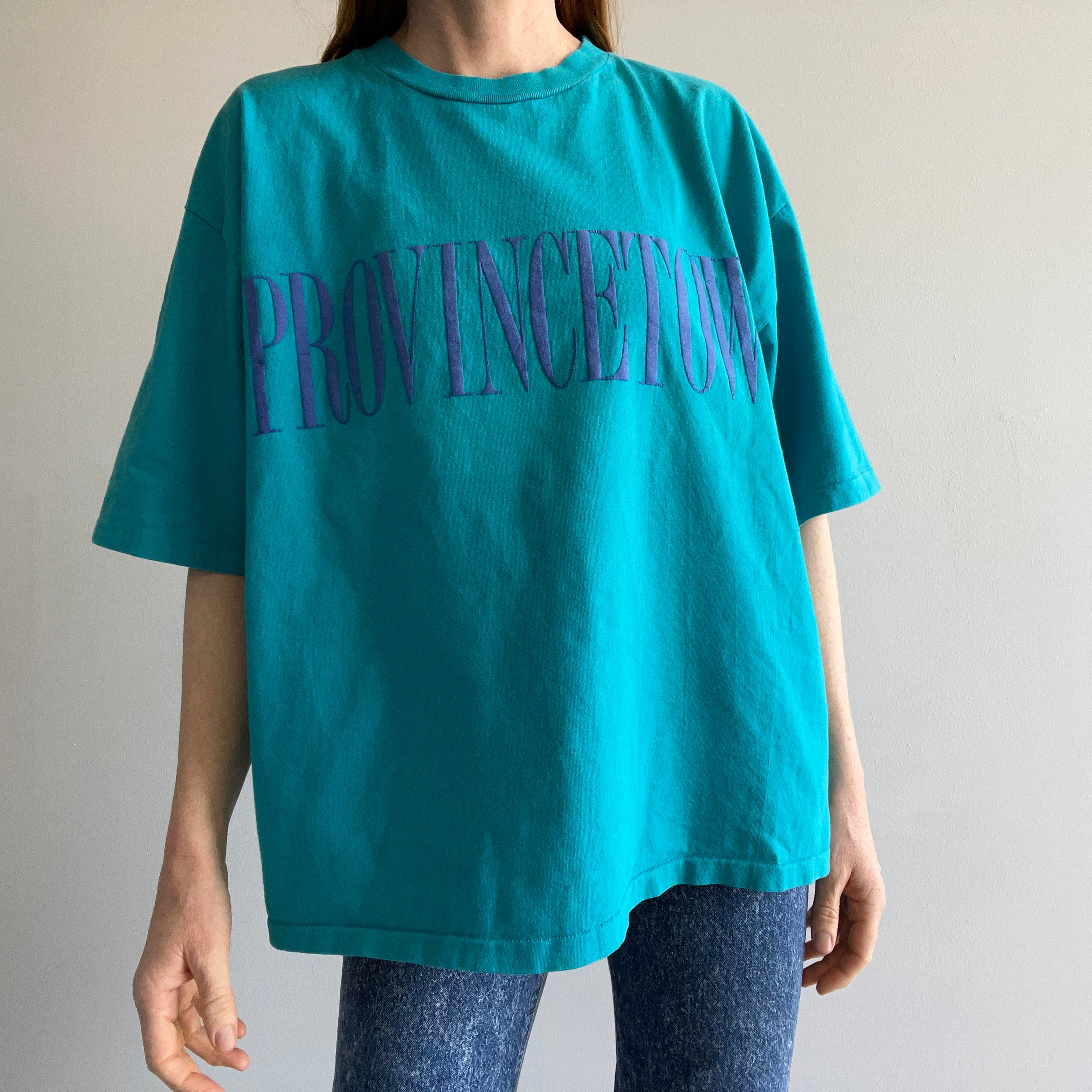1990s Boxy Provincetown Cotton T-Shirt