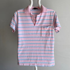 1980s Delightful Striped Polo with a Perfect Pocket