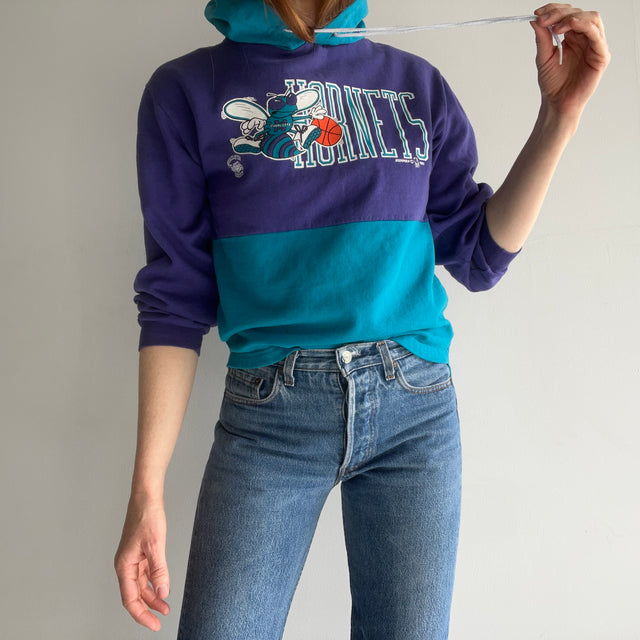 Sweat à capuche color block Charlotte Hornets 1993