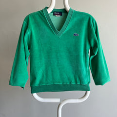1980s Cut Sleeve Velour IZOD LaCoste Sweatshirt