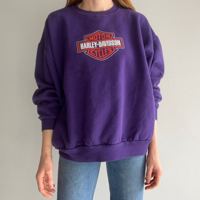 2000s Purple Harley Sweatshirt