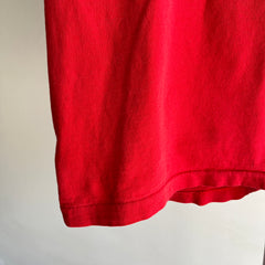 T-shirt à poche rouge en coton des années 1980 - Coupe parfaite (IMO)