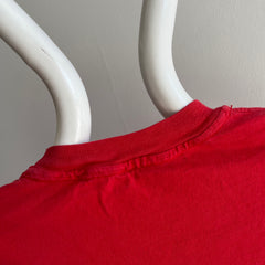 1980s Cotton Red Pocket T-Shirt - Perfect Cut (IMO)