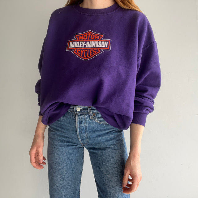 2000s Purple Harley Sweatshirt