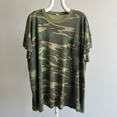 1990s/00s EXtremely Slouchy DIY Camo T-Shirt