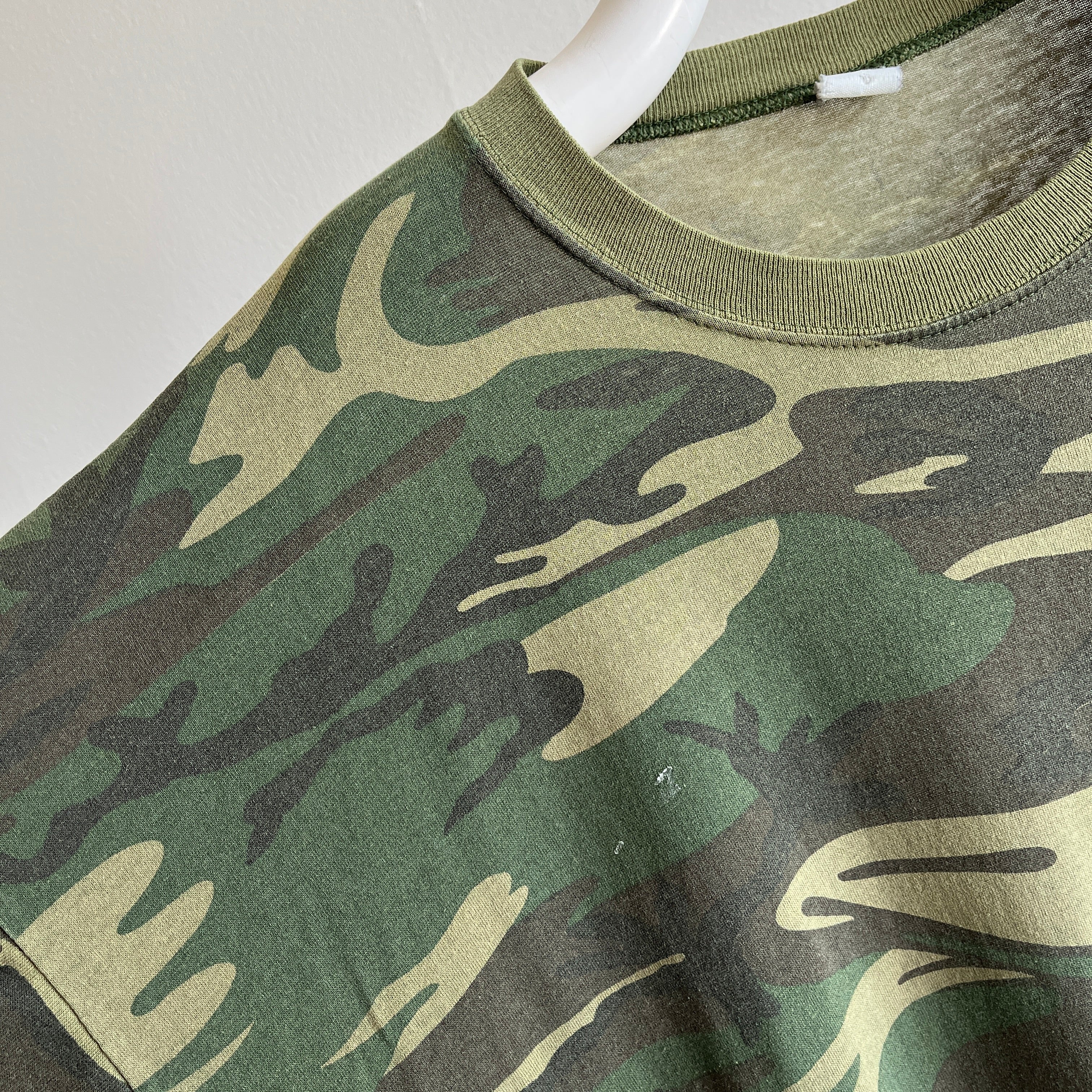 1990s/00s EXtremely Slouchy DIY Camo T-Shirt