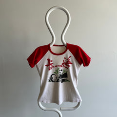 1970s Baby Tee Style Shanghai Baseball Ring T-Shirt - OMG!!!