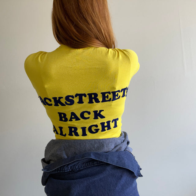 Années 2000 bricolage Backstreet Boys "Backstreets Back Alright" sur le T-shirt arrière