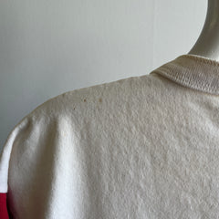 1990s Cotton Baseball Henley Color Block T-Shirt