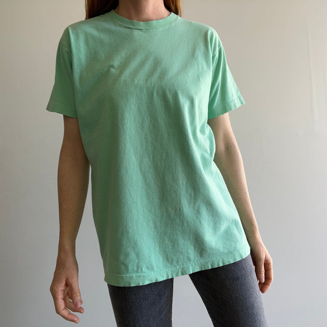 1980s Single Stitch Super Soft Seafoam Green/Blue Cotton T-Shirt