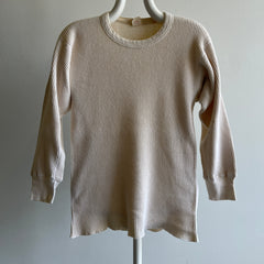 1960/70s Arctex Heavyweight Cotton Off White Waffle Knit Thermal - YES!