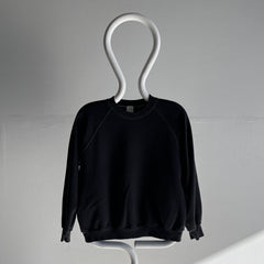 1970s !!!! Blank Black Raglan with Contrast Stitching by Sportswear !!!!