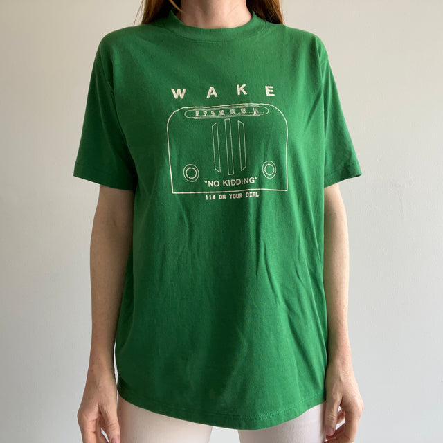 1980s "Wake" Random Graphic T-Shirt by Jerzees