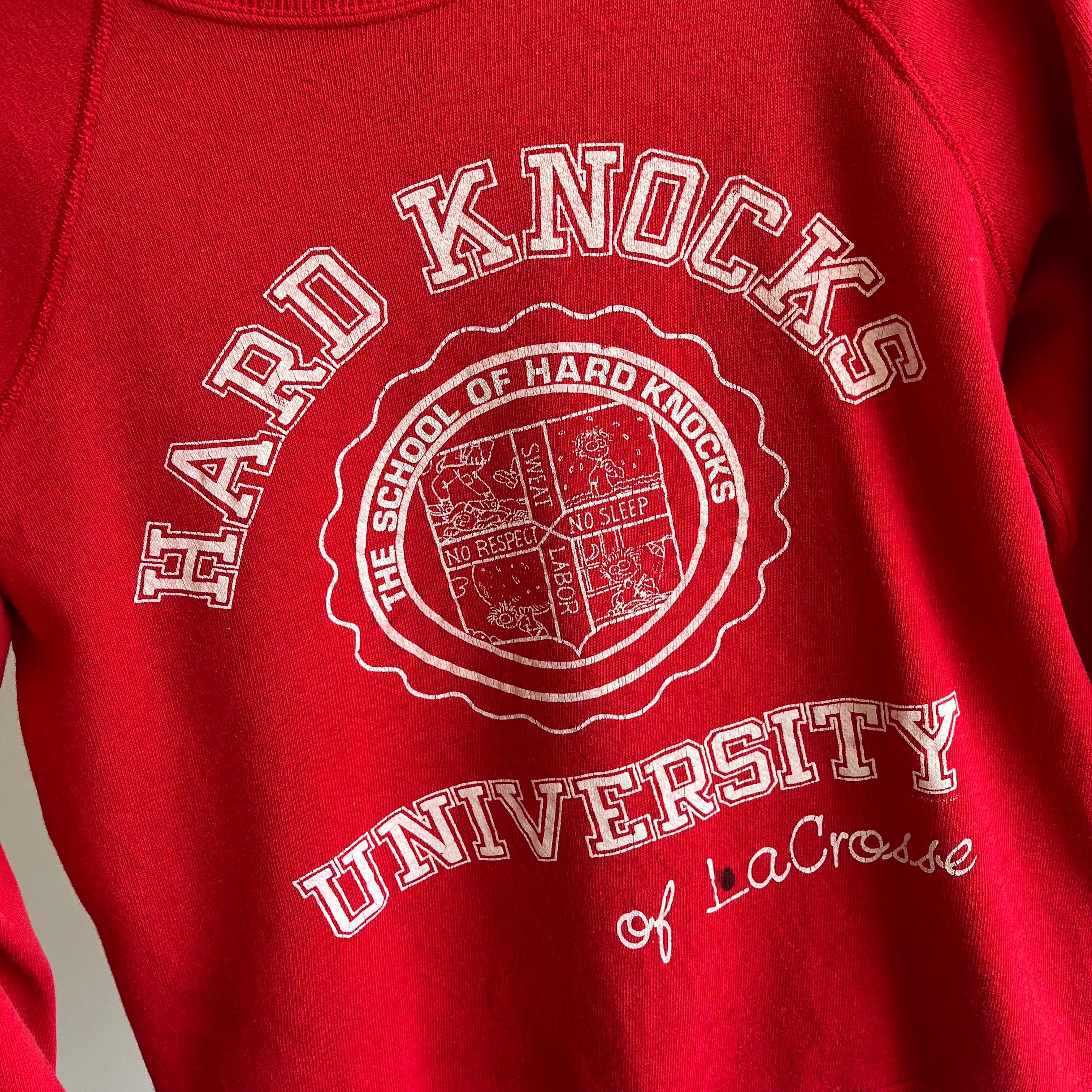 1980s Hard Knocks University of LaCrosse Sweatshirt