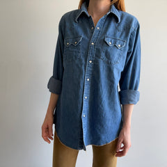 1970s Dee Cee Denim Cowboy Snap Front Shirt - SWOOOOON