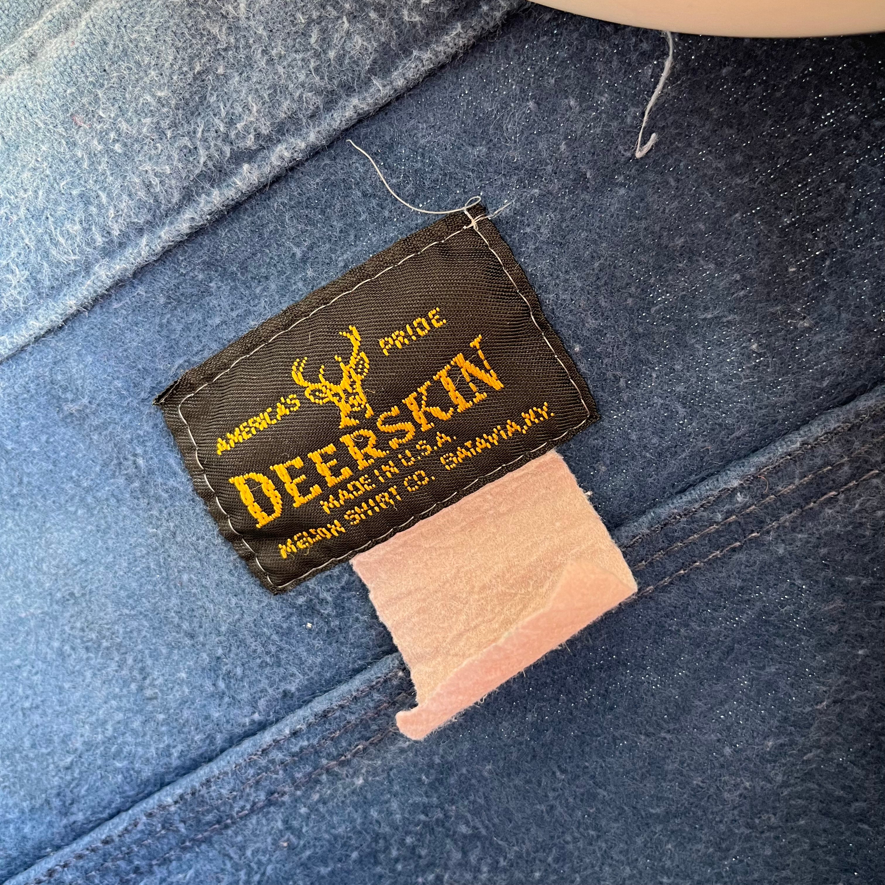 1990s Heavyweight Moleskin USA Made Deerskin Flannel