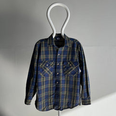 1980s USA Made Woolrich Tattered Cotton Flannel