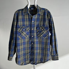 1980s USA Made Woolrich Tattered Cotton Flannel