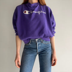 GG 1980s Champion Brand Boxy Purple Sweatshirt