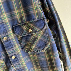 1980s USA Made Woolrich Tattered Cotton Flannel