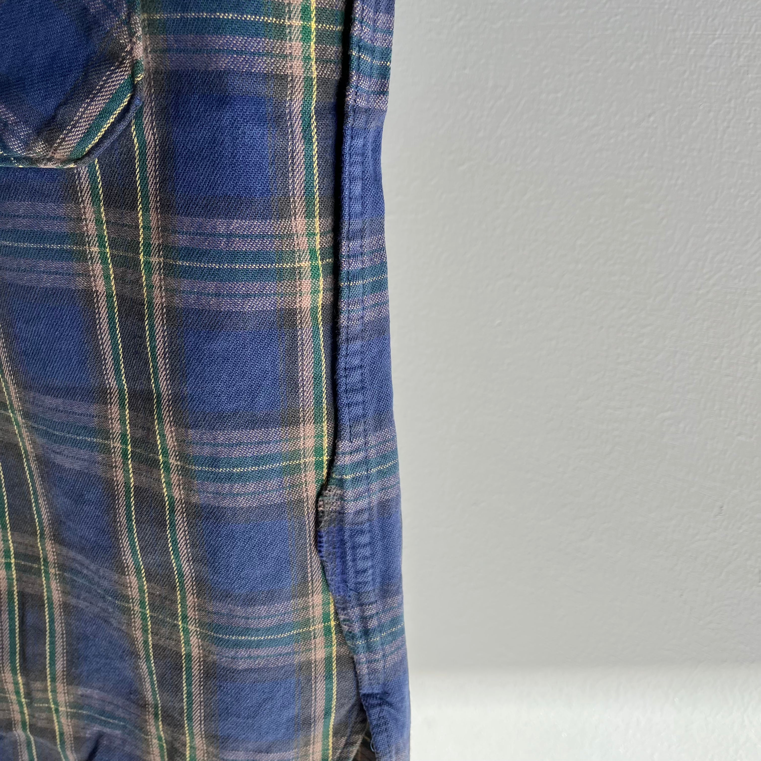 1980s USA Made Woolrich Tattered Cotton Flannel