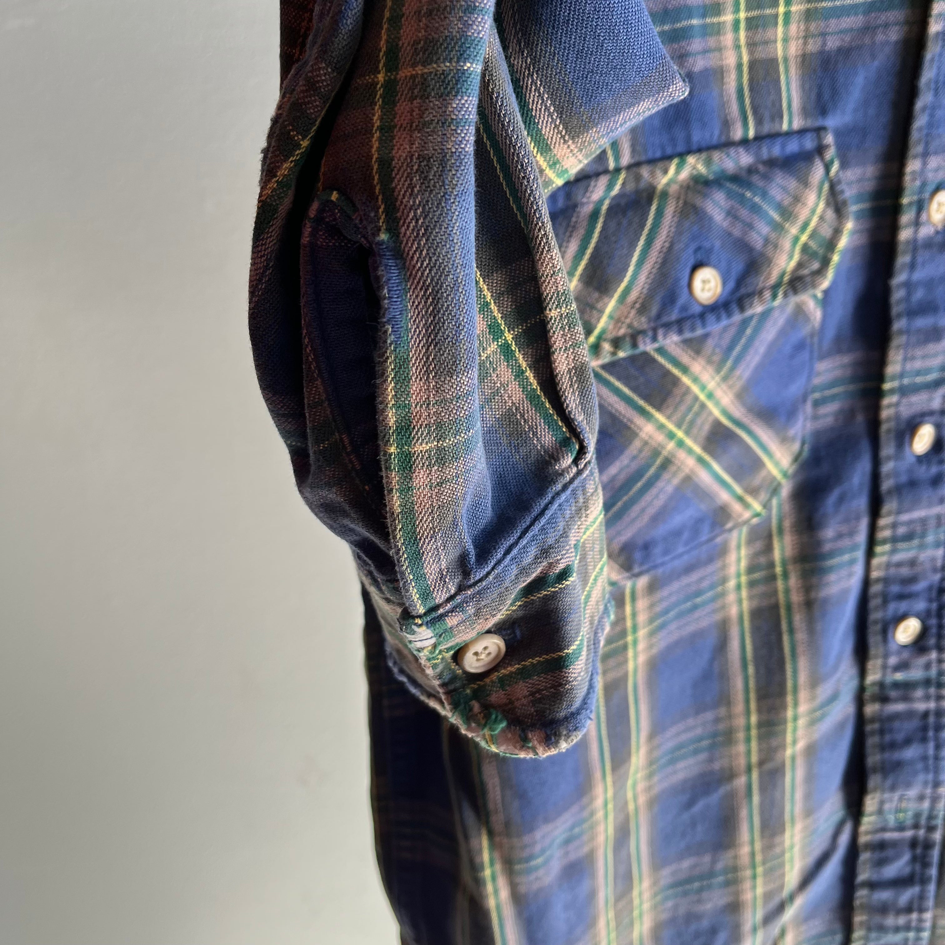 1980s USA Made Woolrich Tattered Cotton Flannel